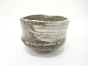 浅見与し三造　刷毛目　茶碗